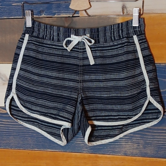 Athleta Linen Board Short 4 navy blue white - Picture 1 of 7